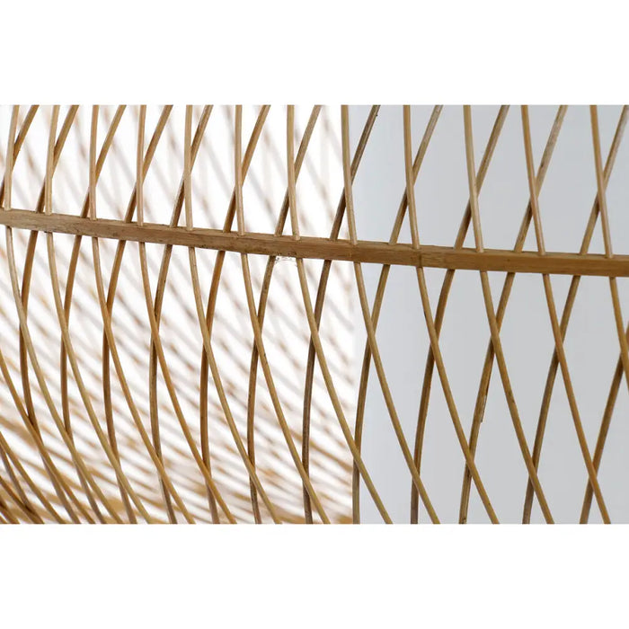 Полилей DKD Home Decor Бял Естествен Бамбук 40 W 83 x 83 x