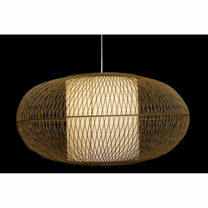 Полилей DKD Home Decor Бял Естествен Бамбук 40 W 83 x 83 x
