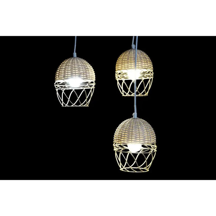 Полилей DKD Home Decor Бял Светло кафяв 220 V 50 W (38 x 38