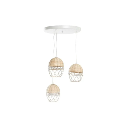 Полилей DKD Home Decor Бял Светло кафяв 220 V 50 W (38 x 38