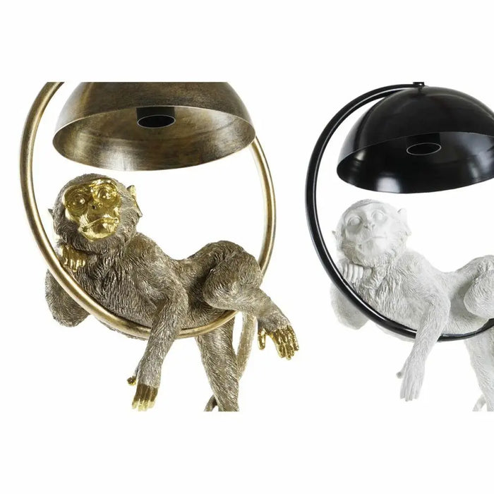 Полилей DKD Home Decor Бял Златен Метал Смола 50 W 29,5 x