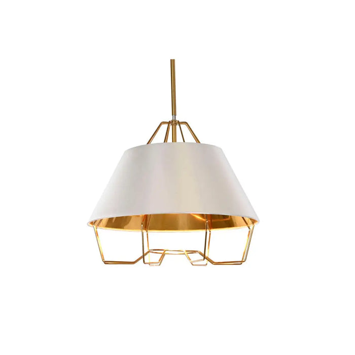 Полилей DKD Home Decor Бял Златен PVC Метал 50 W 38 x 38 x
