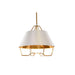 Полилей DKD Home Decor Бял Златен PVC Метал 50 W 38 x 38 x