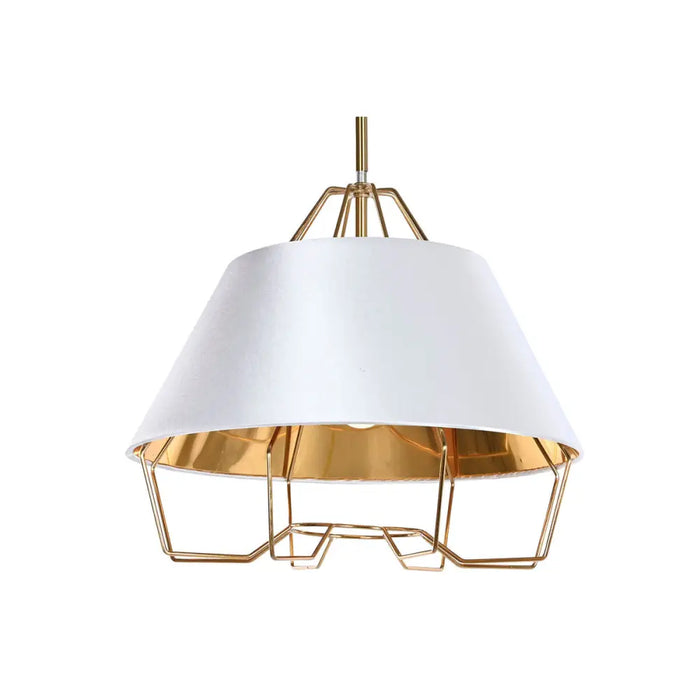 Полилей DKD Home Decor Бял Златен PVC Метал 50 W 38 x 38 x