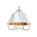 Полилей DKD Home Decor Бял Златен PVC Метал 50 W 38 x 38 x