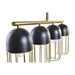 Полилей DKD Home Decor Черен Златен 220 V 50 W (60 x 11 x