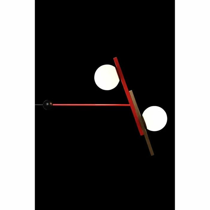 Полилей DKD Home Decor Червен Черен Златен Бял (64 x 20 x