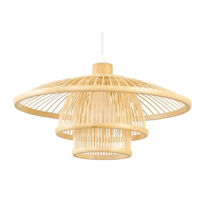 Полилей DKD Home Decor Естествен Бамбук 50 W 40 x 40 x 17 cm