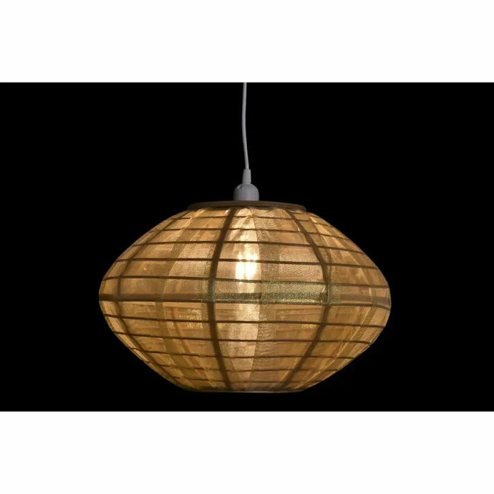 Полилей DKD Home Decor Естествен Златен Кафяв Бамбук 50 W