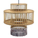 Полилей DKD Home Decor Кафяв Бежов 50 W Ресни Град 220 V 45