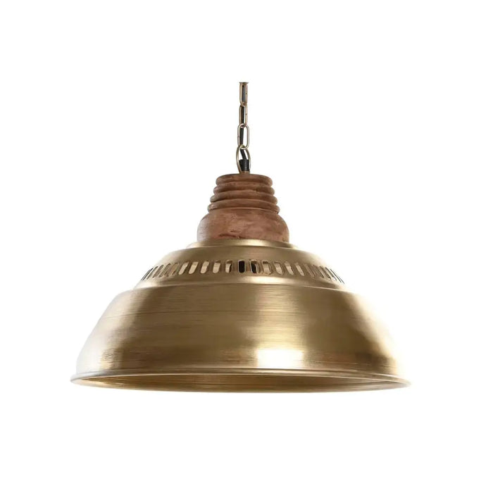 Полилей DKD Home Decor Кафяв Златен Желязо Дърво манго 50 W