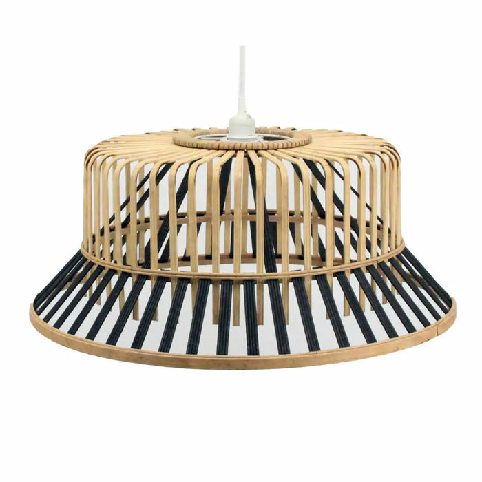 Полилей DKD Home Decor Кафяв Черен Бамбук 50 W 60 x 60 x 30