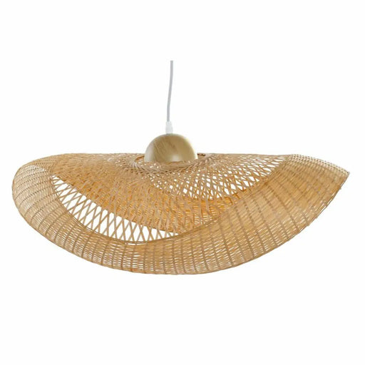 Полилей DKD Home Decor Кафяв Бамбук 40 W Шапка за Слънце