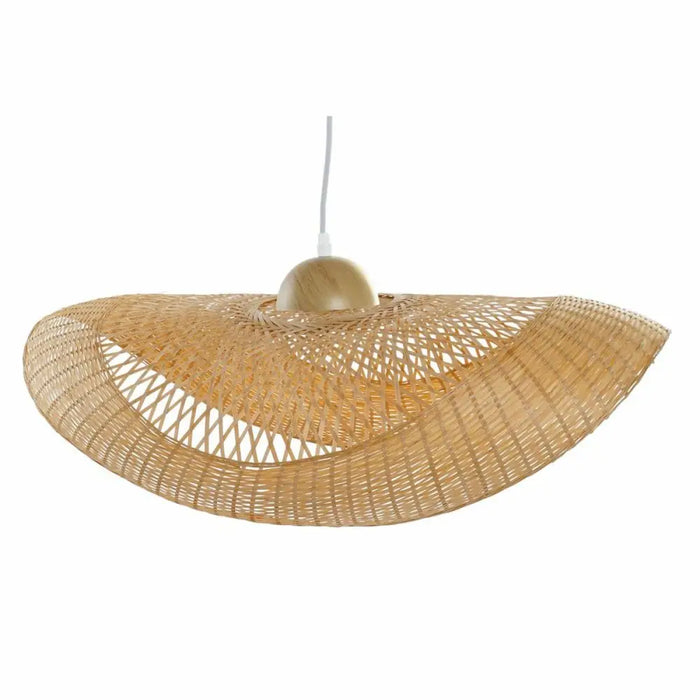 Полилей DKD Home Decor Кафяв Бамбук 40 W Шапка за Слънце