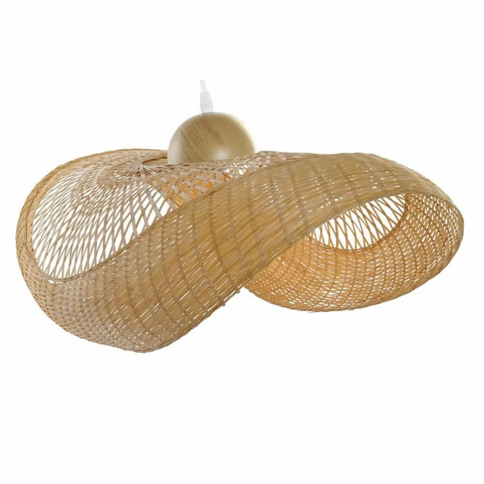 Полилей DKD Home Decor Кафяв Бамбук 40 W Шапка за Слънце