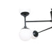Полилей DKD Home Decor Кристал Черен (76.2 x 76.2 x 40.64