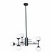 Полилей DKD Home Decor Кристал Черен (76.2 x 76.2 x 40.64