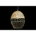Полилей DKD Home Decor Метал Бял Светло кафяв Pатан 50 W