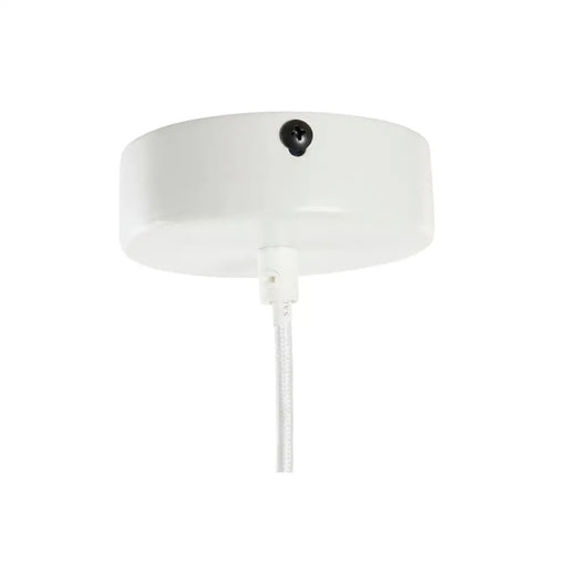 Полилей DKD Home Decor Метал Бял Светло кафяв Pатан 50 W