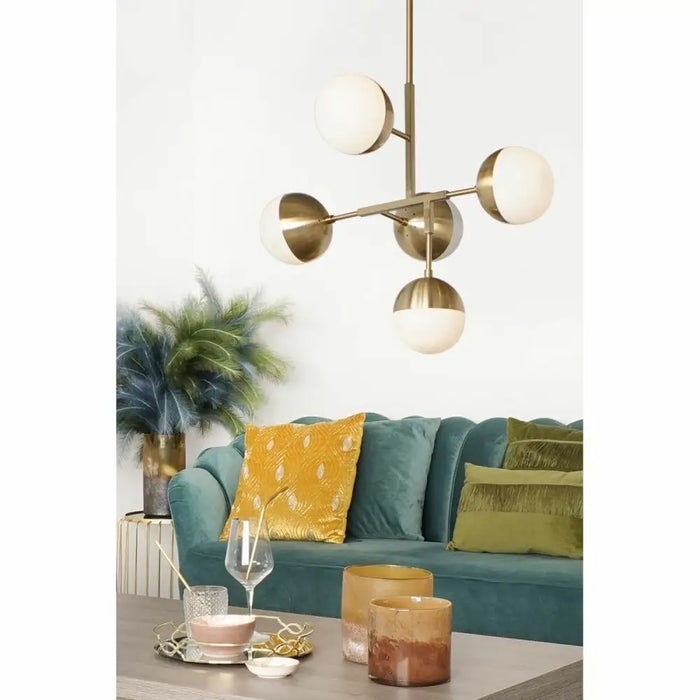Полилей DKD Home Decor Метал Кристал Златен (74 x 52 x 168