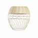 Полилей DKD Home Decor Метал Бял Светло кафяв Pатан 50 W