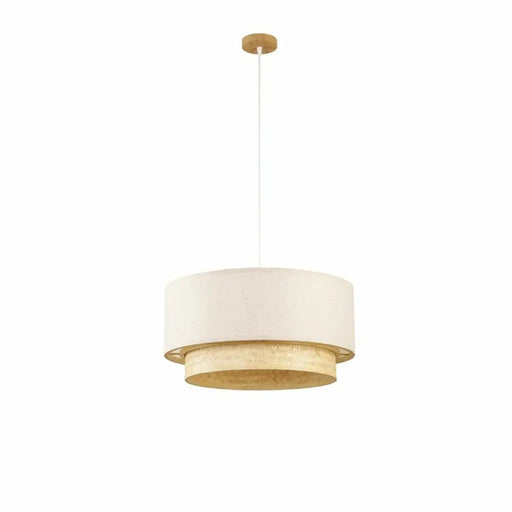 Полилей DKD Home Decor полиестер Бял Светло кафяв Бамбук 50