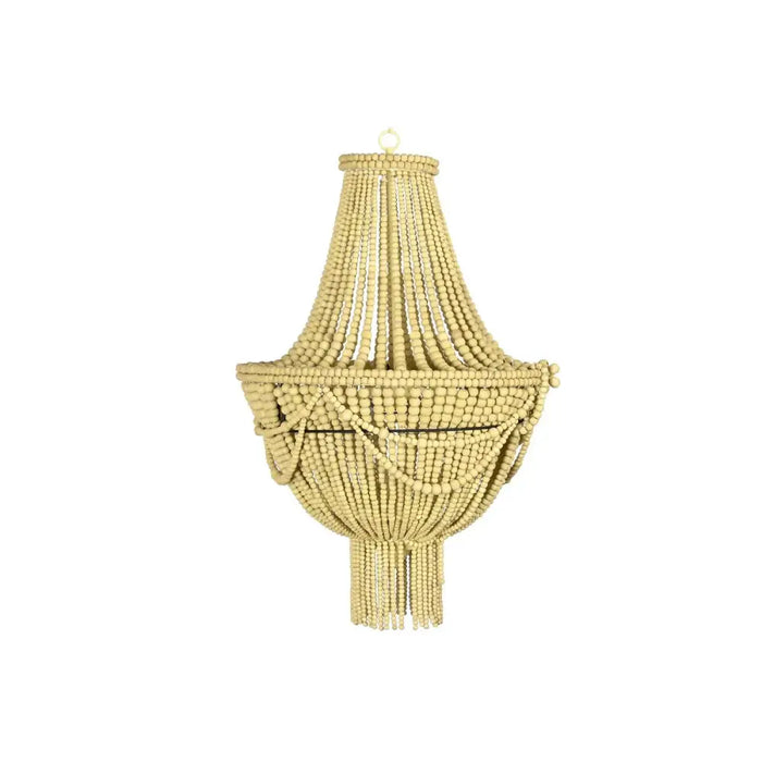 Полилей DKD Home Decor Жълт Кафяв Метал Дървен MDF 40 W 50