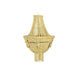 Полилей DKD Home Decor Жълт Кафяв Метал Дървен MDF 40 W 50