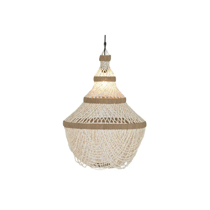 Полилей Home ESPRIT Бял Естествен Раковини 50 W 50 x 50 x