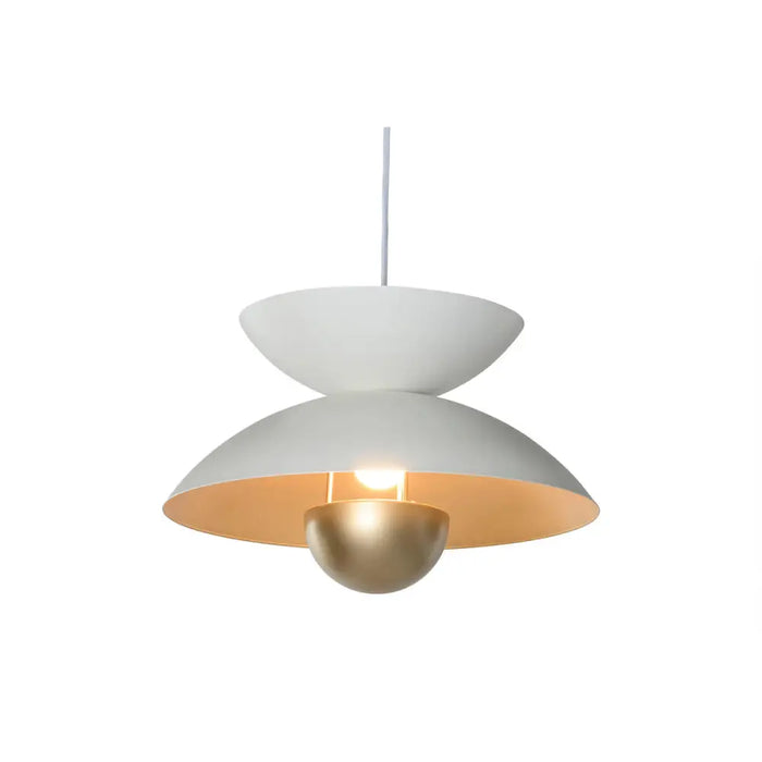 Полилей Home ESPRIT Бял Златен Метал 50 W 36 x 36 x 22 cm