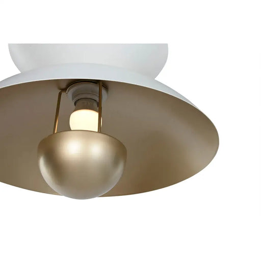 Полилей Home ESPRIT Бял Златен Метал 50 W 36 x 36 x 22 cm