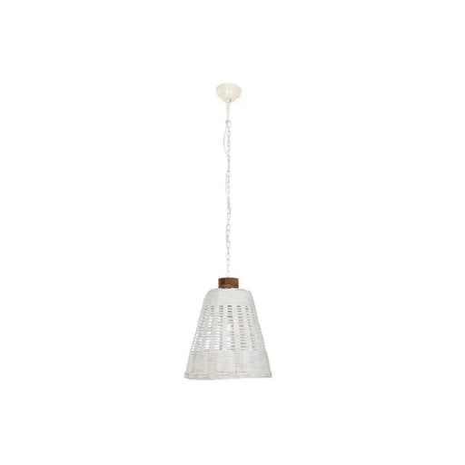 Полилей Home ESPRIT Бял Бамбук Дърво манго 50 W 48 x 48 x