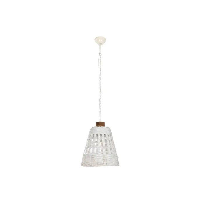 Полилей Home ESPRIT Бял Бамбук Дърво манго 50 W 48 x 48 x