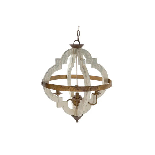 Полилей Home ESPRIT Бял Бронз Желязо Ела 40 W 63 x 63 x 74