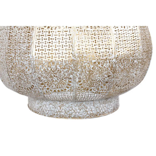 Полилей Home ESPRIT Бял Златен Метал 40 W 40 x 40 x 55 cm