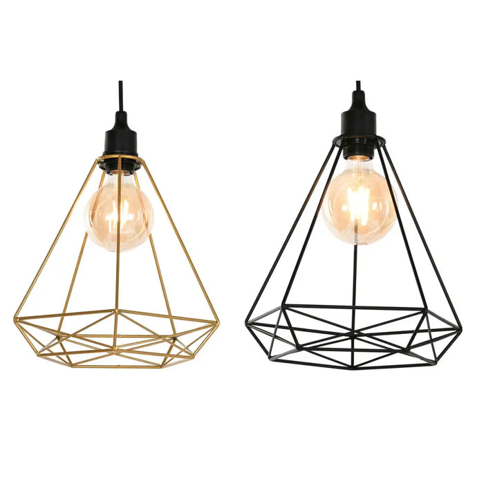 Полилей Home ESPRIT Черен Златен Метал 50 W 28 x 27 x 34 cm