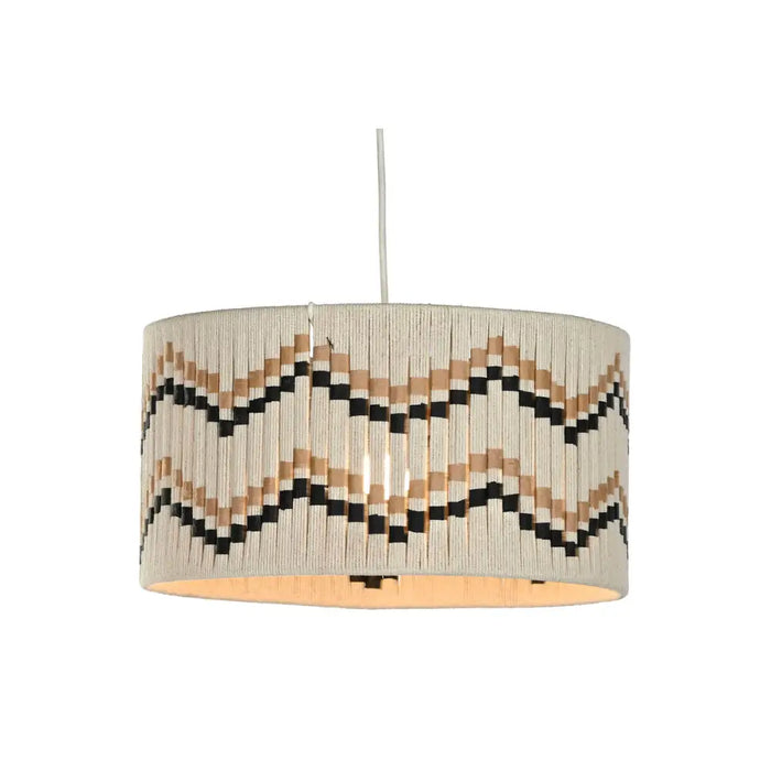 Полилей Home ESPRIT Двуцветен Рафия 50 W 39 x 39 x 21 cm