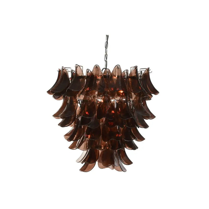 Полилей Home ESPRIT Кафяв Сребрист Кристал Стомана 25 W 80