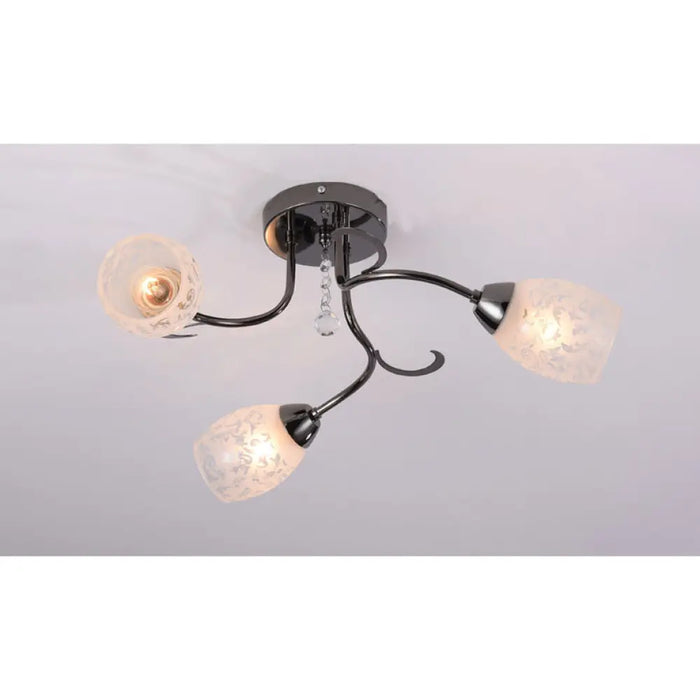 ПОЛИЛЕЙ ТРОЙКА E27 ЧЕРЕН/ХРОМ ACIKOLIGHT