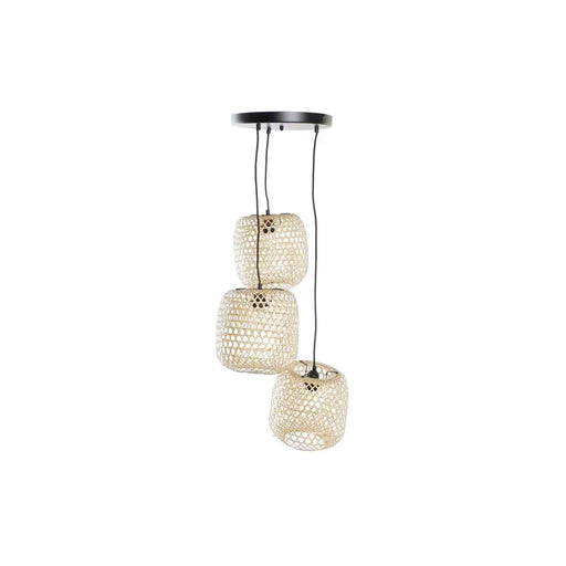 Полилей DKD Home Decor 43 x 43 x 100 cm Черен Кафяв Бамбук