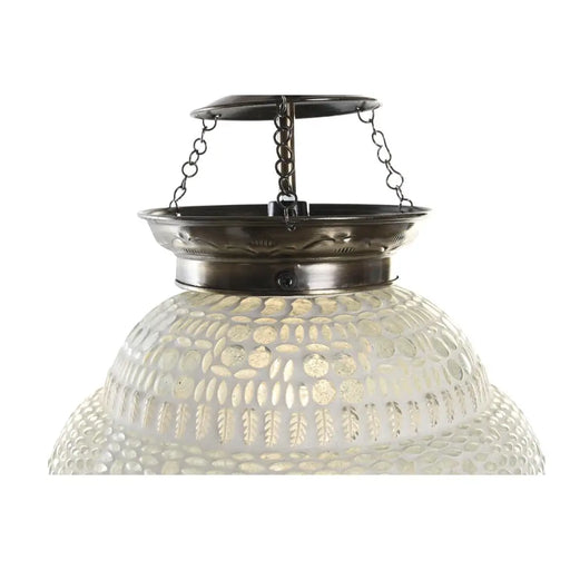 Полилей DKD Home Decor Бял Метал Кристал 25 W 23 x 23 x 33