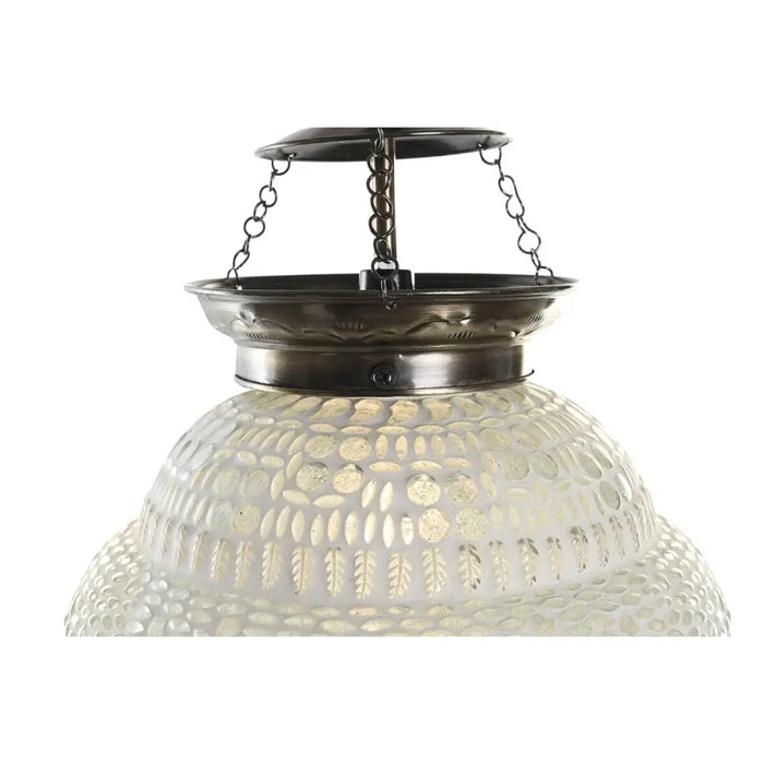 Полилей DKD Home Decor Бял Метал Кристал 25 W 23 x 23 x 33