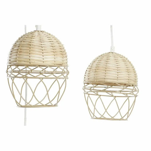Полилей DKD Home Decor Бял Светло кафяв 220 V 50 W (38 x 38