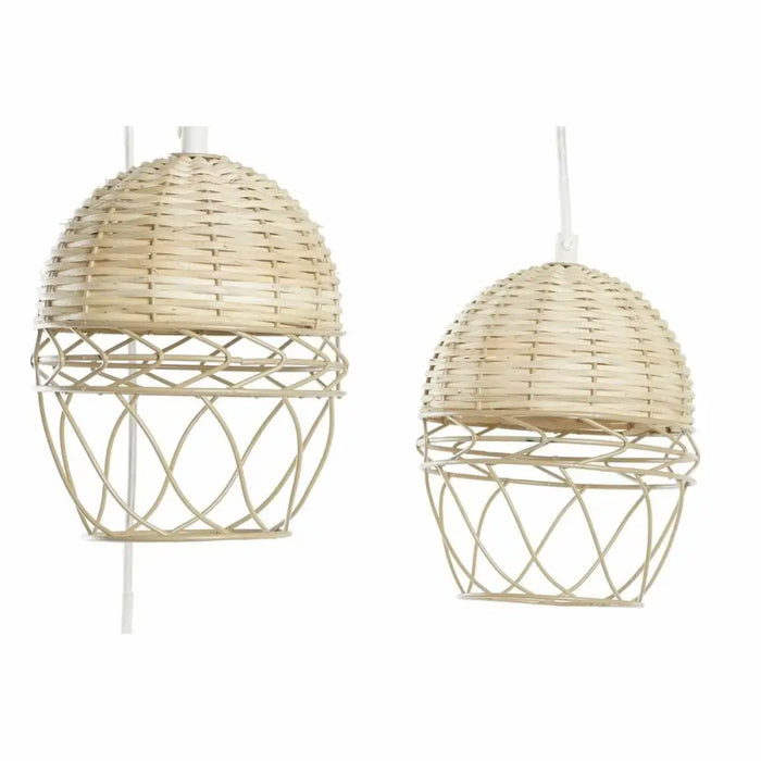 Полилей DKD Home Decor Бял Светло кафяв 220 V 50 W (38 x 38