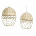 Полилей DKD Home Decor Бял Светло кафяв 220 V 50 W (38 x 38