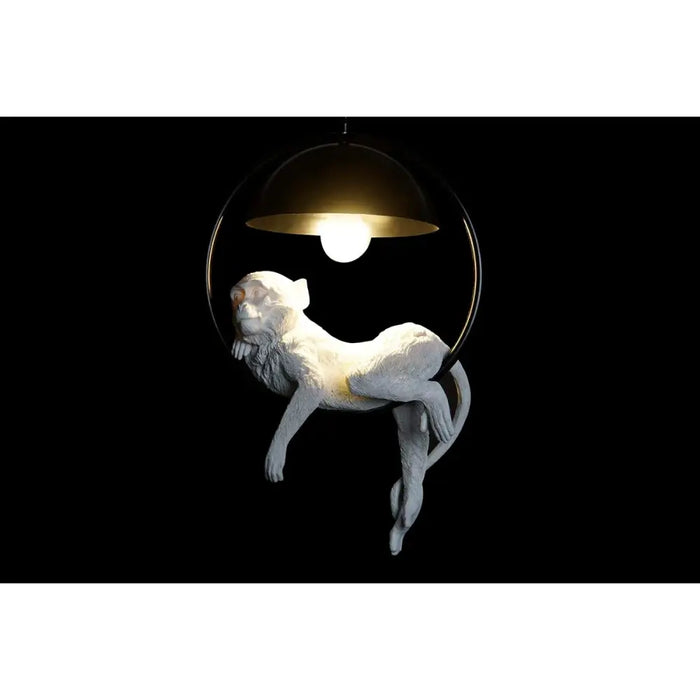 Полилей DKD Home Decor Бял Златен Метал Смола 50 W 29,5 x