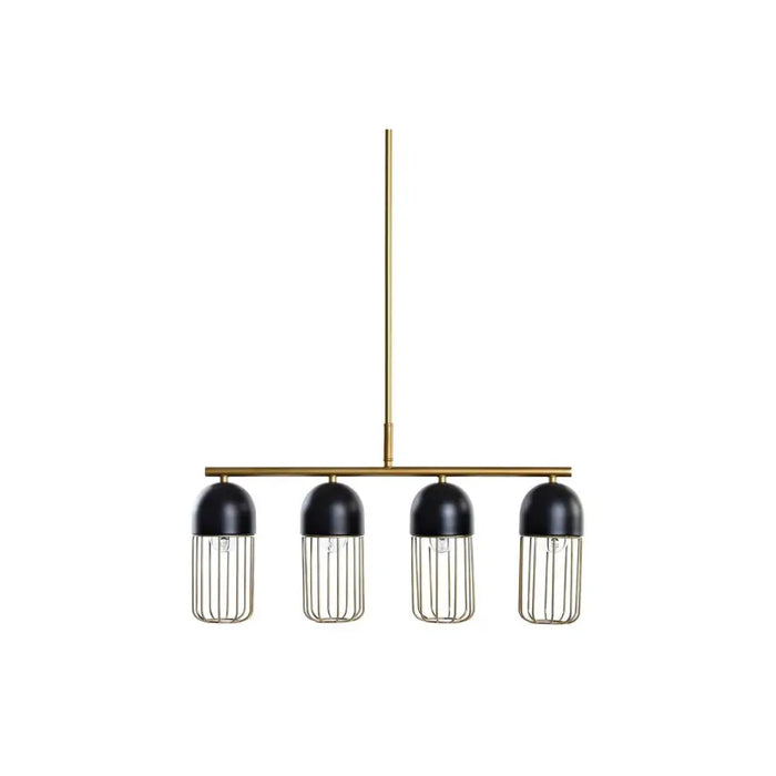 Полилей DKD Home Decor Черен Златен 220 V 50 W (60 x 11 x