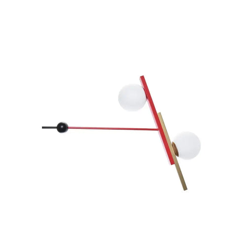 Полилей DKD Home Decor Червен Черен Златен Бял (64 x 20 x