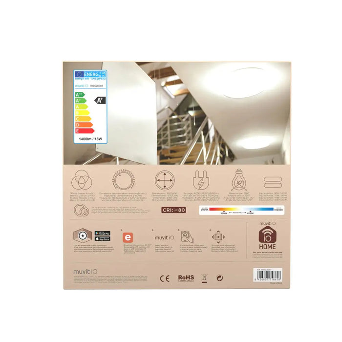 Полилей muvit iO iO Бял Метал Wi-Fi (2700 K) (6500 K)