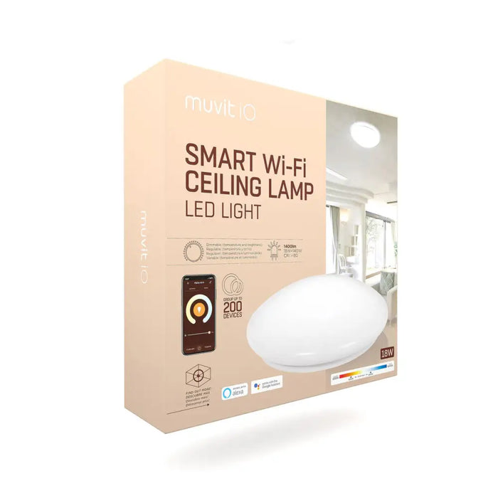 Полилей muvit iO iO Бял Метал Wi-Fi (2700 K) (6500 K)